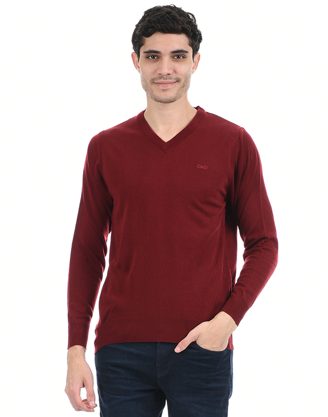 Cloak & Decker by Monte Carlo Men Maroon Pullover